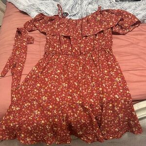 Floral Red teen Dress